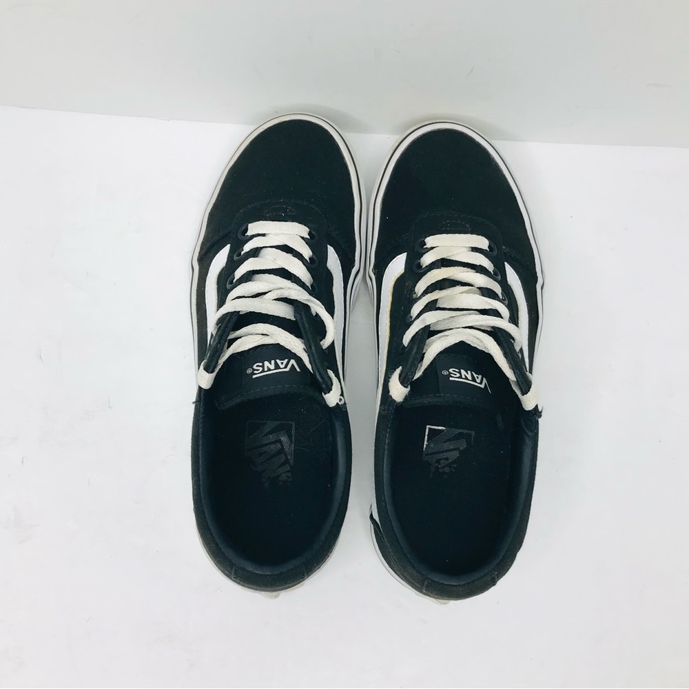 Vans off the wall low top canvas skate shoes black white women’s size 6.5 - Picture 5 of 8